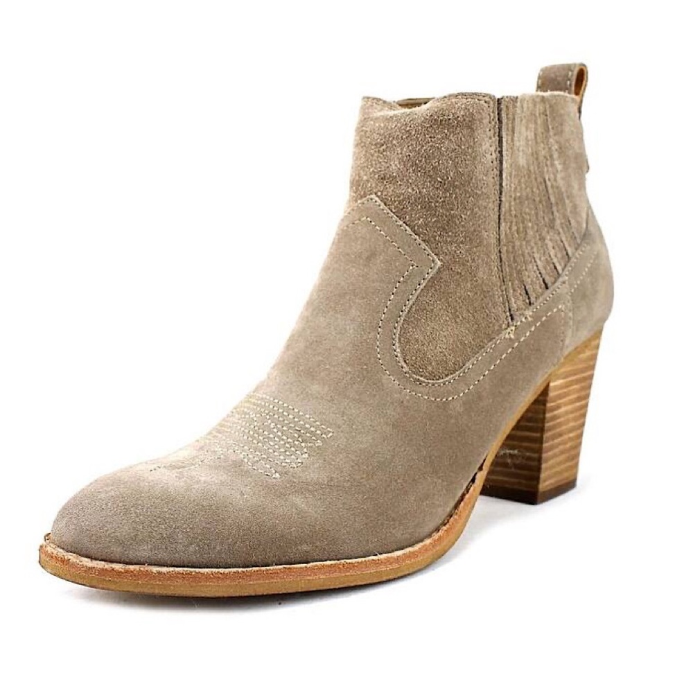 Dolce Vita Jones Round Toe Suede Tan Bootie